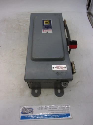 Square D HU361AWK Heavy Duty Safety Switch, 30A, 600V, 3-Pole, Non-Fusible, NEMA 12 — primary product image