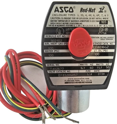 ASCO Red-Hat II Solenoid Valve EF8320G057 1/4" NPT 3-Way Normally Closed — primary product image