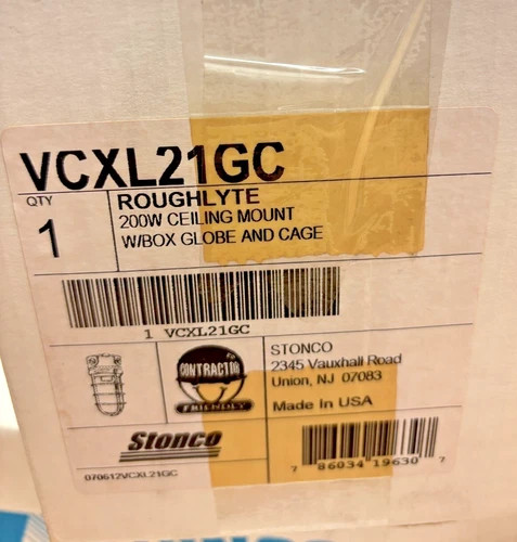 Stonco RoughLyte VCXL21GC 200W Ceiling Mount Light Fixture with Globe and Cage — product image 4 of 8
