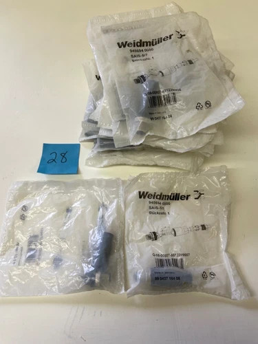 Weidmuller SAIS-5/7 M12 Field Attachable Connector 9456940000 - Lot of 28