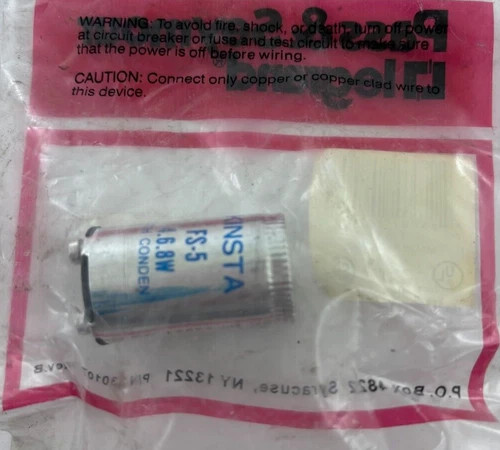 Pass & Seymour Legrand FS-5 Fluorescent Lamp Starter for 4-8W Lamps — product image 5 of 6
