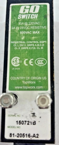 TopWorx GO Switch 81-20516-A2 Leverless Limit Switch — product image 2 of 5