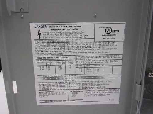 Eaton DH321FRK Heavy Duty Safety Switch — product image 7 of 9