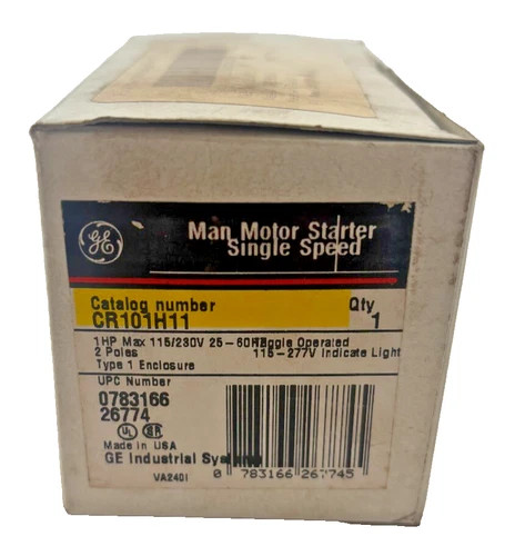 General Electric CR101H11 Manual Motor Starter — product image 2 of 5