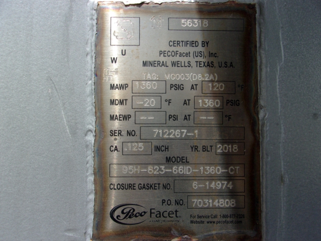 PECO Facet Horizontal Gas Scrubber 95H-823-66ID-1360-CT — product image 6 of 10