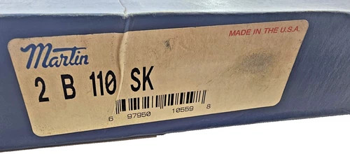 Martin 2B110SK V-Belt Pulley Sheave 2 Groove Bushed Cast Iron 11-3/8" OD