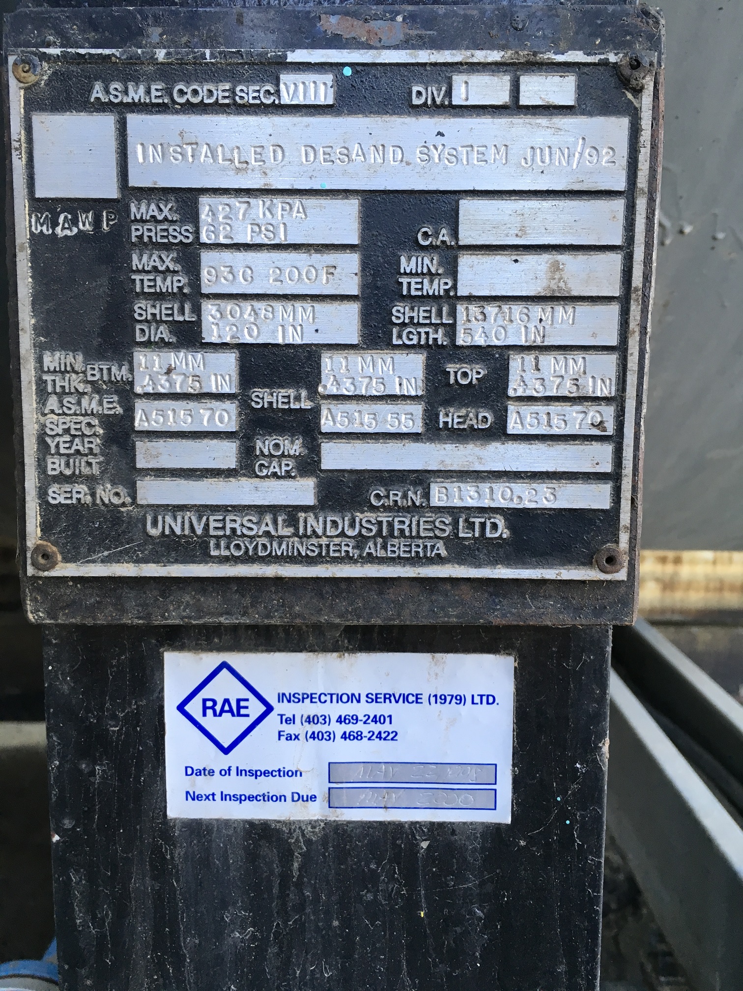 Murdock Production Equipment 10' x 45' Horizontal Heater Treater — product image 5 of 6