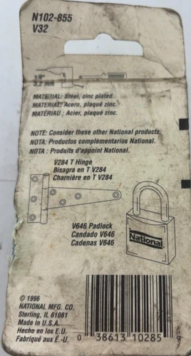 National Hardware Swivel Staple Safety Hasp 3 1/4" Zinc Plated N102-855 — product image 5 of 6