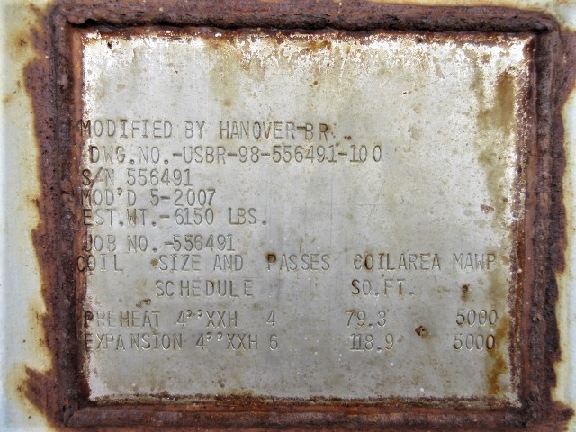 Hanover Indirect Fired Line Heater 60" x 20' 2MM BTU/HR SN5246 — product image 5 of 12
