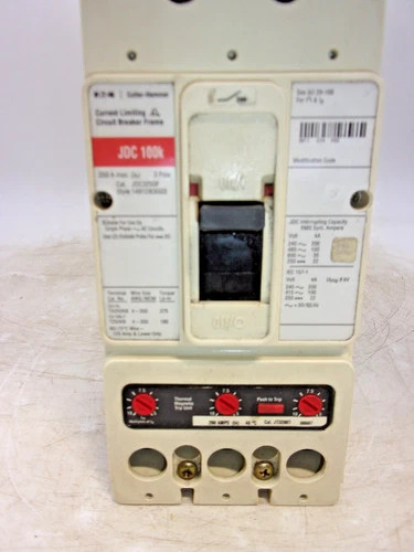 Eaton Cutler-Hammer JDC3250F Molded Case Circuit Breaker Frame with JT3200T Trip Unit, 250A, 600VAC — product image 2 of 8