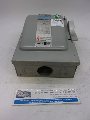 ITE Gould HU322 General Duty Safety Switch, 60A, 2P, Fusible, 240V, NEMA 1 — product image 8 of 8