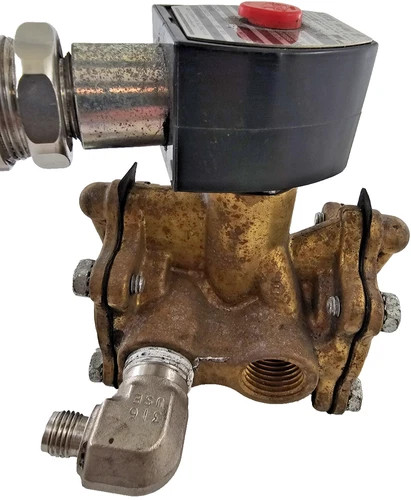 ASCO Red Hat EFHT8316G064 Solenoid Valve 120V/60Hz 10-125PSI with Tubing and Swagelok Elbows — product image 5 of 7