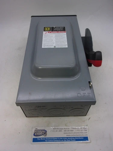 Square D H362RB Heavy Duty Safety Switch, 60A, 600V, 3-Pole, Fusible, NEMA 3R — primary product image