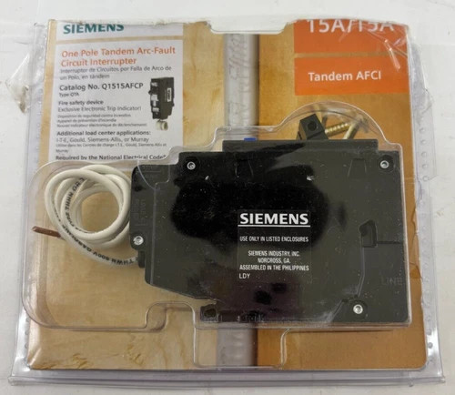 Siemens Q1515AFCP One Pole Tandem Arc-Fault Circuit Interrupter — primary product image