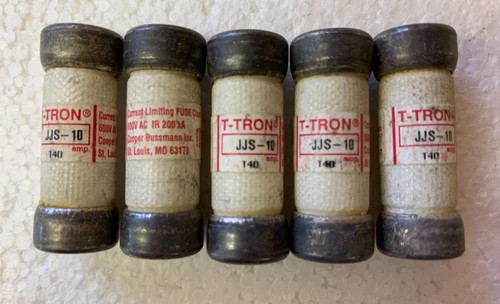 Bussmann T-Tron JJS-10 Class T Current Limiting Fuse, 10A 600V (Lot of 5) — primary product image