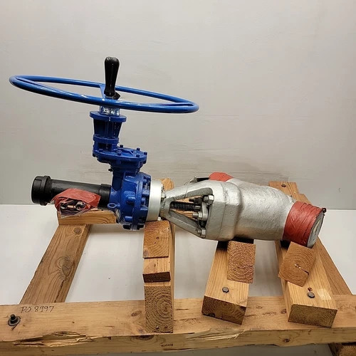 Flowserve Edward 4" Class 2900 Special Angle Blowdown Valve with V1-1S Gear Actuator — product image 3 of 19