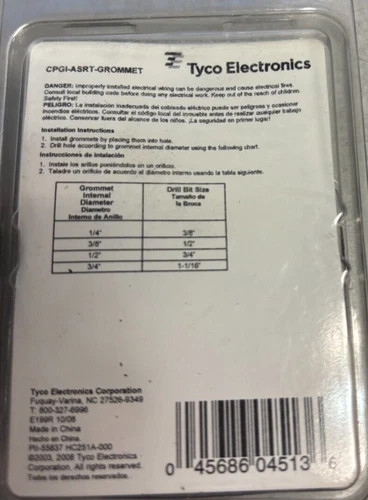 Tyco Electronics Assorted Grommet Kit CPGI-ASRT-GROMMET 8-Pack — product image 4 of 5