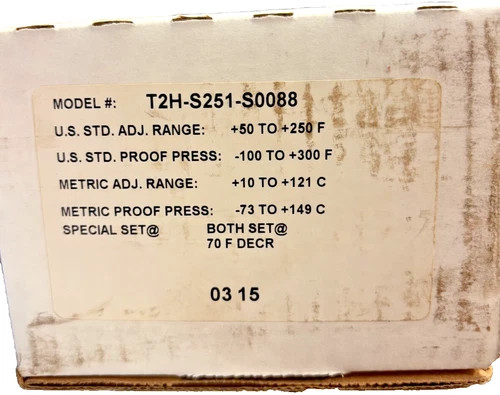 Barksdale T2H-S251-S0088 Temperature Switch — product image 3 of 4