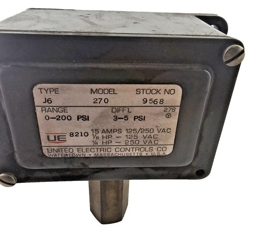 United Electric Controls J6-270 Pressure Switch — product image 2 of 7