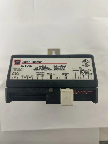 Cutler-Hammer IQ500LA Overload Relay 9890D34G01 — primary product image
