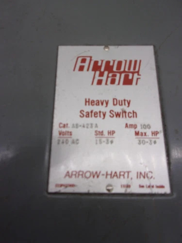 Arrow Hart Heavy Duty Fusible Safety Switch AH-423A — product image 2 of 9