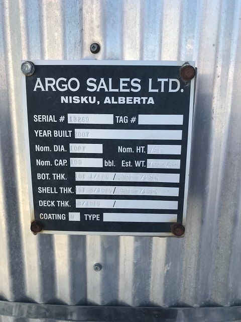 100 BBL Argo Tank — product image 3 of 3