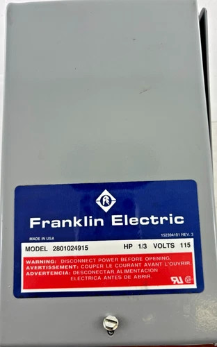 Franklin Electric 2801024915 Submersible Pump Control Box, 1/3 HP, 115V — primary product image