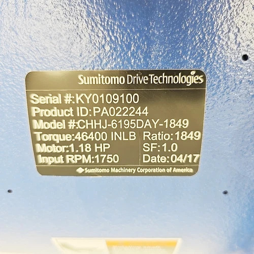 Sumitomo Cyclo 6000 Gear Drive CHHJ-6195DAY-1849 — product image 5 of 7