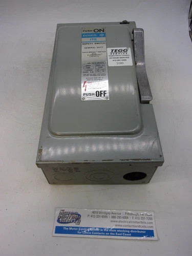 ITE Vacu-Break JN323 Fusible Safety Switch, 100A, 240V, NEMA 1