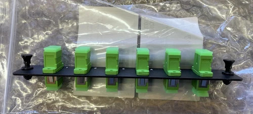 Belden AC302348 6-Port SC/APC Fiber Optic Adapter Strip, Black (Lot of 9)