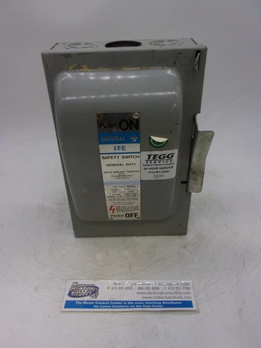 ITE Gould HU322 General Duty Safety Switch, 60A, 2P, Fusible, 240V, NEMA 1
