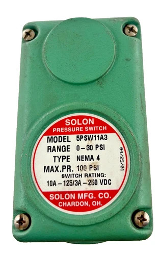 Solon 5PSW11A3 Pressure Switch 0-30 PSI NEMA 4