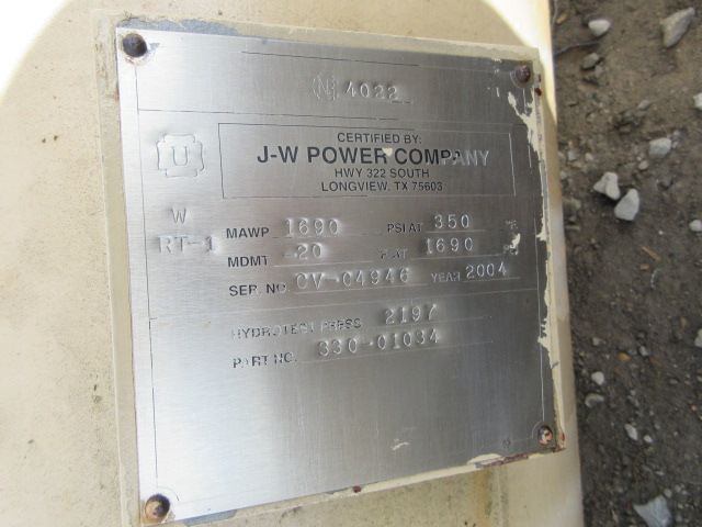J-W Power Company Gas Scrubber Vessel 20" x 6'6" — product image 8 of 9
