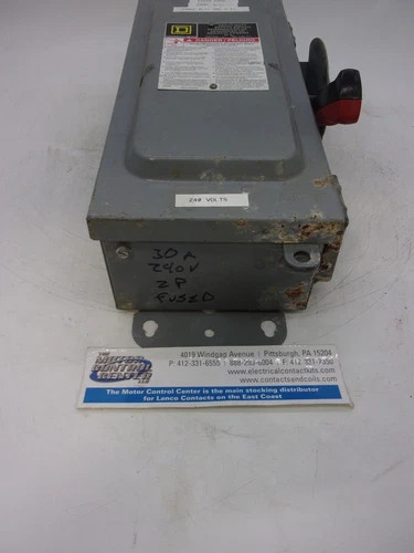 Square D H321AWK Heavy Duty Safety Switch, 30A, 2P, Fusible, 240V, NEMA 3R — product image 8 of 8