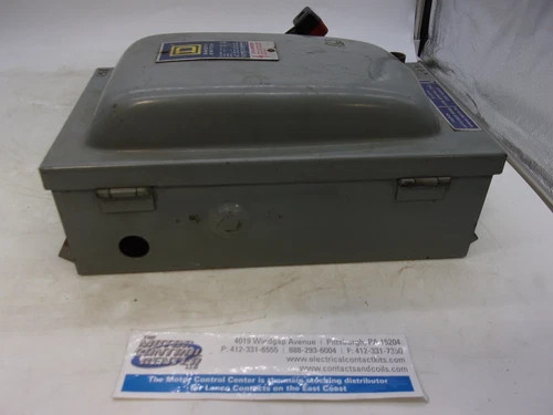 Square D H361A Heavy Duty Safety Switch, 30A, 600V, 3-Pole, Fusible, NEMA 12 — product image 8 of 8
