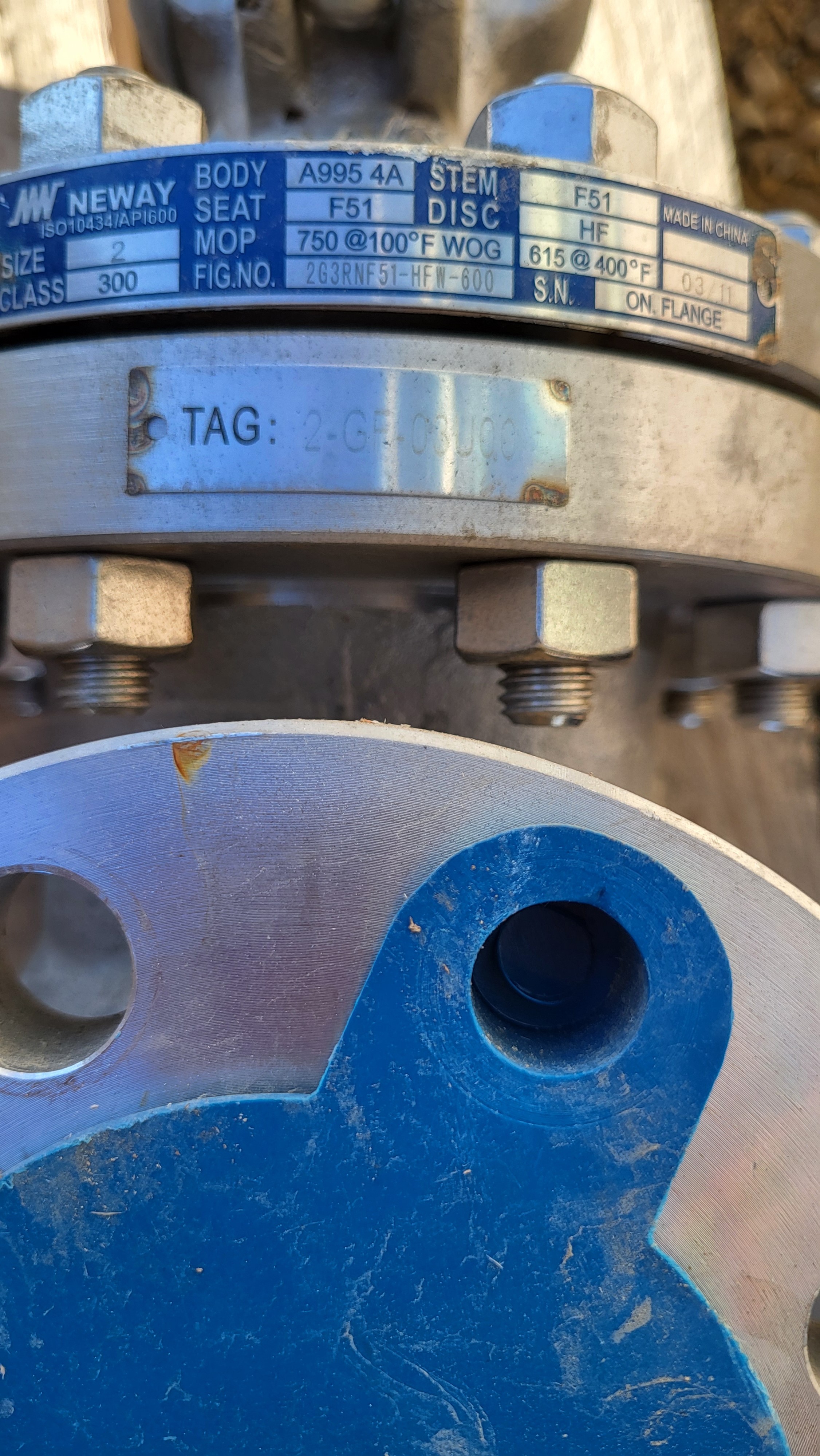 Neway 2-Inch Class 300 Gate Valve FIG. 2G3RNF51-HFW-600 — primary product image