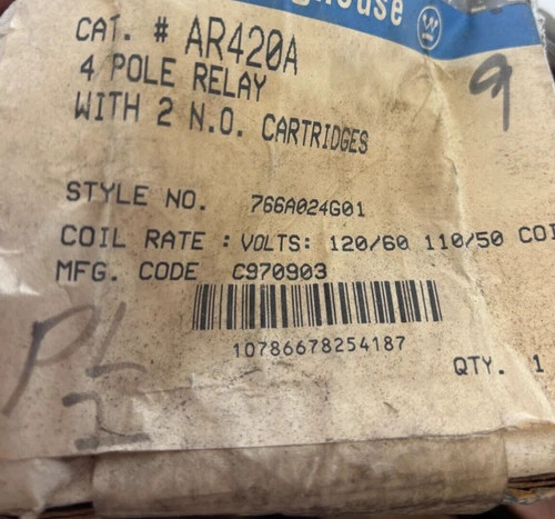 Westinghouse AR420A Industrial Control Relay 4-Pole 600V 10A — product image 3 of 7
