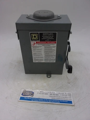Square D DU221RB General Duty Safety Switch 30A 2P 240V Non-Fusible NEMA 3R