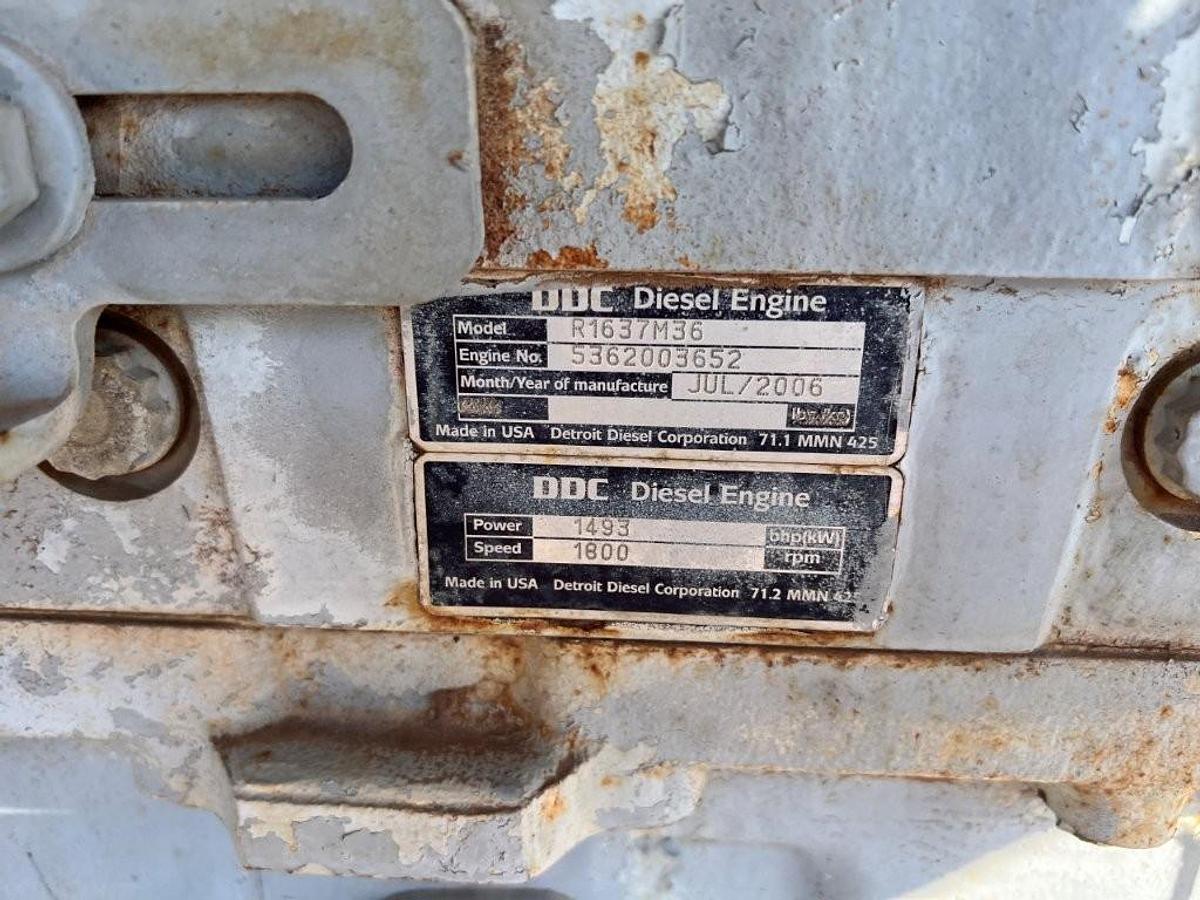 MTU Detroit Diesel 16V2000 M36 R1637M36 Diesel Engine with Radiator Skid — product image 2 of 4