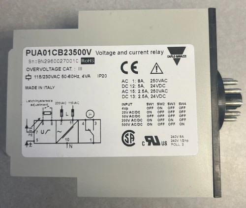 Carlo Gavazzi PUA01CB23500V Voltage and Current Relay