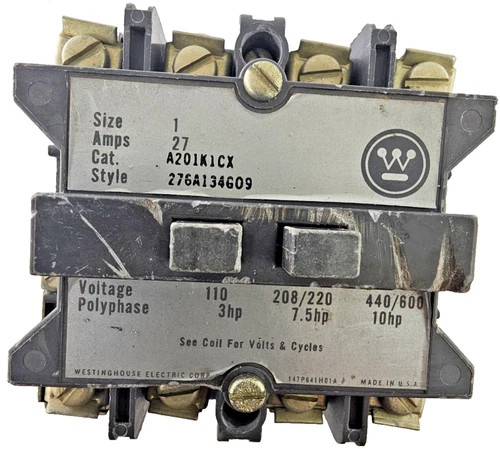 Westinghouse A201K1CX Size 1 3-Pole Non-Reversing Magnetic Motor Starter — primary product image