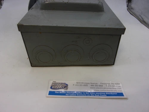 Square D HU363 Heavy Duty Safety Switch, 100A, 600V, 3-Pole, Non-Fusible, NEMA 1 — product image 7 of 8