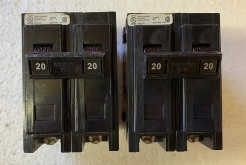 Eaton Quicklag QBHW2020H 2-Pole 20A 240VAC Circuit Breaker (Lot of 2) — primary product image