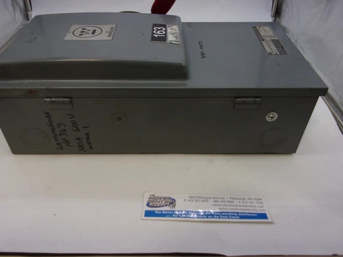 Westinghouse HF363 Heavy Duty Safety Switch, 100A, 600V, 3-Pole, Fusible, NEMA 1 — product image 7 of 7