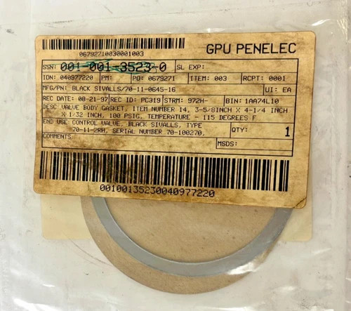 Valve Body Gasket PC-063745-16 (3 5/8 x 4 1/4 x 1/32 inch) — product image 2 of 2