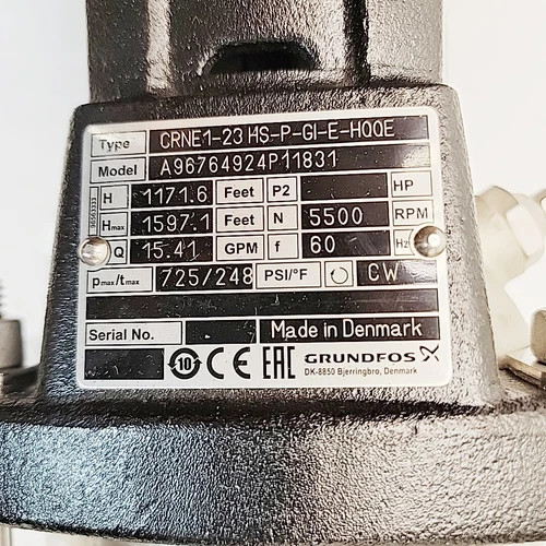 Grundfos CRNE1-23 HS-P-GI-E-HQQE Multistage Centrifugal Pump — product image 9 of 13